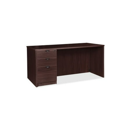 UPC: 0035255833264 | Lorell Prominence 2.0 Espresso Laminate Box/Box/File Left-Pedestal Desk – 3-Drawer 1  Top  72  x 36  x 29  – 3 x File Drawer(s)  Box Drawer(s) – Single Pedestal on Left Side – Band Edge – Material: Pa