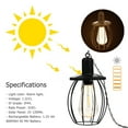 thumbnail image 3 of TAILTOSS Solar Hanging Lantern Outdoor Retro Style Plastic 1Pcs, 3 of 10