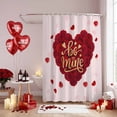 thumbnail image 2 of Valentine's Day Bathroom Shower Curtains with Hooks, Red Love Roses Flowers Petals Pink Modern Waterproof Fabric Washable Shower Curtain for Home Hotel Bathtub Decor 36x72 Inch, 2 of 9