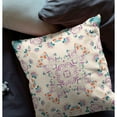 thumbnail image 3 of 26" Rose Wreath Broadcloth Blown and Closed Pillow in Multi-Color Fabric, 3 of 5