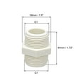 thumbnail image 2 of Unique Bargains PVC Pipe Fitting,Hex Nipple,G1 x G1 Male Thread Adapter Connector 2pcs, 2 of 3