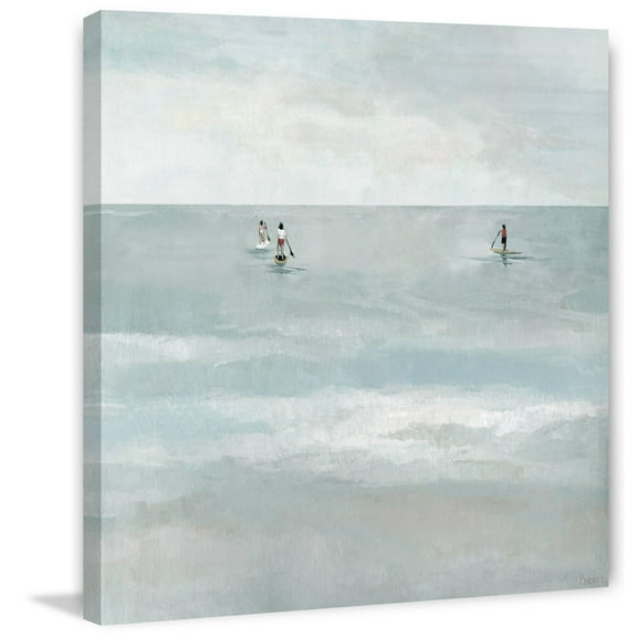 Parvez Taj "Paddle Boarding" Painting Print on Wrapped Canvas