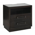 thumbnail image 7 of Bedroom Furniture 1pc: Charcoal Finish Nightstand with 2 Drawers & USB Power, Stylish Design, 7 of 7
