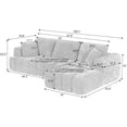 thumbnail image 2 of Tufted Chenille Cloud Modular Sectional Sofa,Oversized 2-Piece Right Facing Boneless Couch with Chaise Lounge, L-Shape Floor Lounge Sofa with 2 Throw Pillows for Living Room, No Assembly Required, 2 of 9