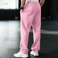thumbnail image 5 of Mens Fleece Wide Leg Sweatpants - Open Bottom, Pockets, Loose Fit for Workout, Running & Casual Occasions Pink L, 5 of 5