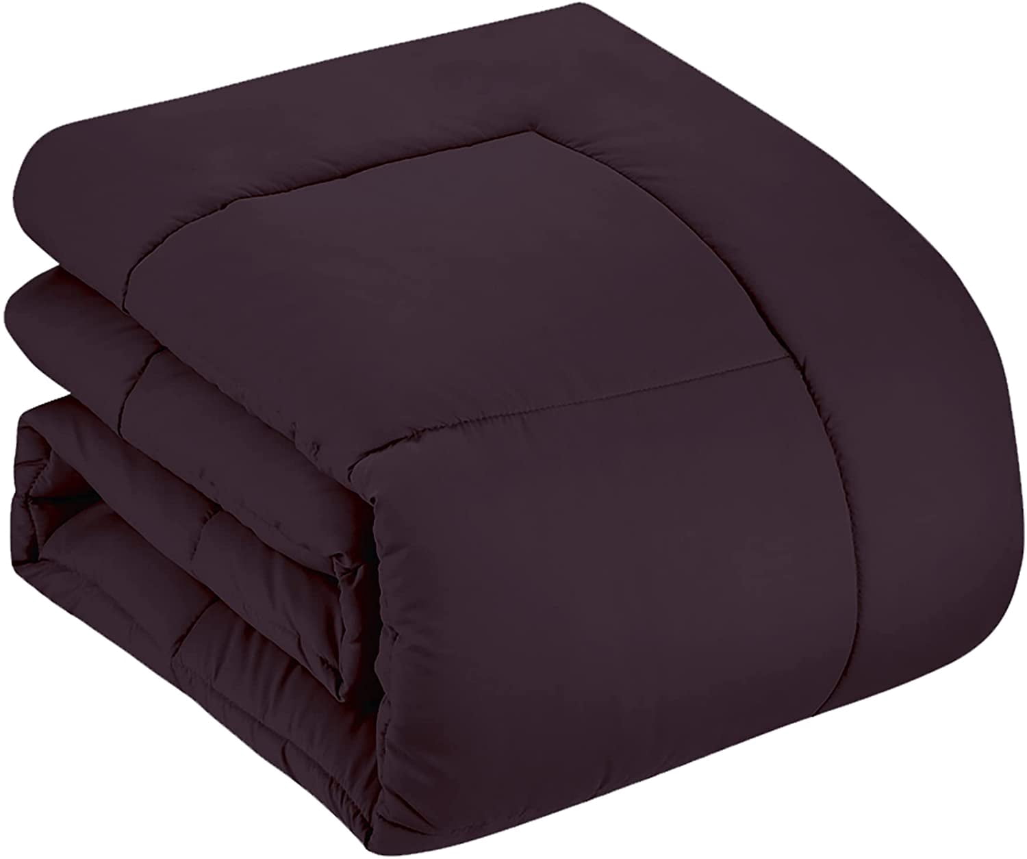 500-TC Egyptian Cotton All Season Comforter for Adults Extra Large King Size 120" x 136" Inches, 1pc Comforter Box Stitched with 4 Corner Tabs, 300 GSM Comforter, (Purple)
