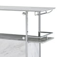thumbnail image 6 of Furniture of America Naar Multi-Storage Bar table, White and Chrome, 6 of 7