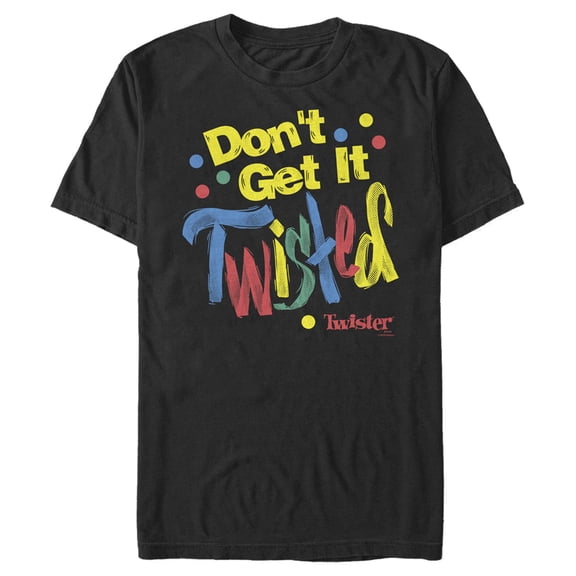 Men's Twister Twisted Dots Graphic Tee Black 3X Large