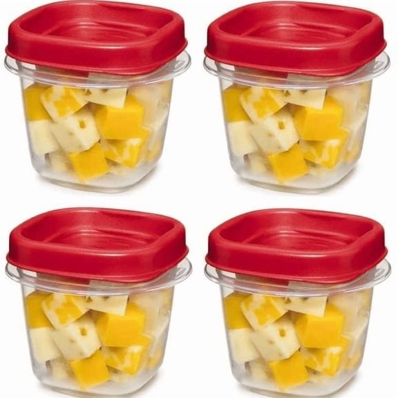 ZYLER- Food Storage Containers Set Of 4 Microwave Dishwasher Safe Bpa Free Snap Lids Us