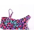 thumbnail image 3 of Serdomi Girls One Piece Swimsuit Neon Leopard Print Cutout Bathing Suit for Tweens Size 10, 3 of 7