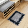 thumbnail image 2 of Ottomanson Border Indoor Doormat 2'3" x 3' - Non Slip Low Pile Area Rug for Entryway, Gray/Navy, 2 of 11