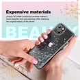 thumbnail image 2 of ULAK Glitter Case for iPhone 13, Clear Slim Shockproof Bumper Phone Case for Apple iPhone 13 2021 for Women Girls, Silver Star, 2 of 8