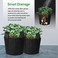 thumbnail image 6 of 3/5/10-gallon Vegetable/flower/plant Growth Bag, Inflatable Fabric Flowerpot with Handle (black), with 12 Plant Labels, 6 of 8