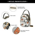 thumbnail image 4 of FORMRS Crossbody Bag for Women Quilted Travel Shoulder Cell Phone Purse with Chain Strap Handbag, Orange Cartoon Houses, 4 of 7