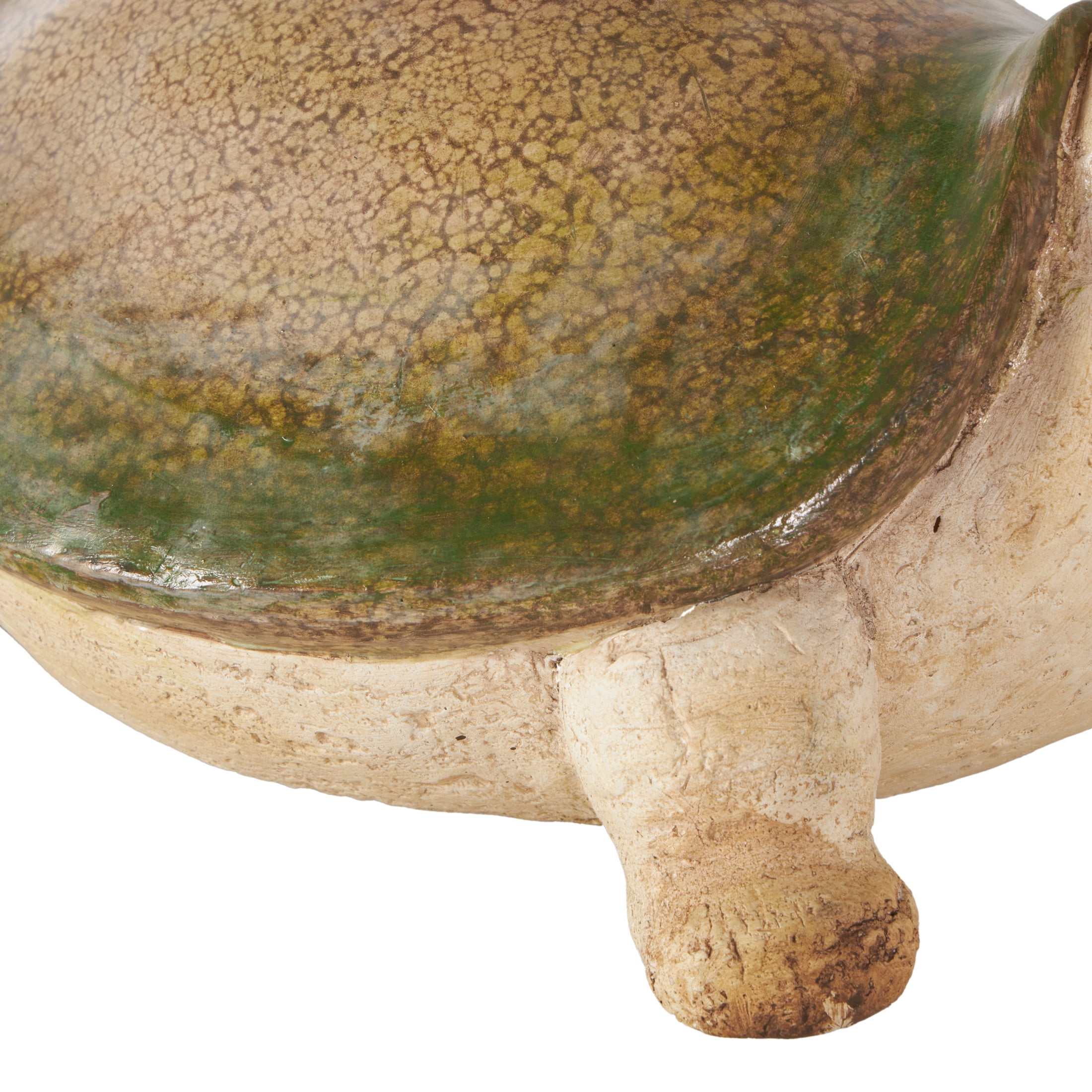DecMode 8" Turtle Garden Sculpture with Green Shell