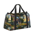 thumbnail image 2 of Kdxio Cozy Cottage Lakeside Sunset Travel Duffel Bag Gym Bag Weekender Travel Bag Gym Bag for Women &Men Airplane Travel Essentials for Flying, 2 of 7