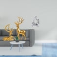 thumbnail image 2 of Estatuas De Ciervos En Pareja, Esculturas Decorativas, Figuras De Resina Para Encimeras, Salas De Estar, Estatuas De Pensadores Abstractos, Decoración Para Mesas, Estanterías De Oficina,, 2 of 8