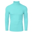thumbnail image 5 of INSPIRE CHIC Men's Pullover Turtle Neck Long Sleeves Stretchy Slim Fit Tops 40 Mint, 5 of 7