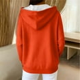 thumbnail image 4 of Hinvhai Full Zip Up Hoodie Women Long Sleeve Ribbed Sweatshirts Fall Outfits Oversized Hoodies Casual Jackets Orange M(M), 4 of 9