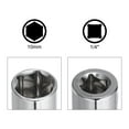 thumbnail image 4 of Uxcell 6-Point Shallow Socket 10mm 2Pcs 3/8" and 4Pcs 1/4" Drive Cr-V Metric, 4 of 5