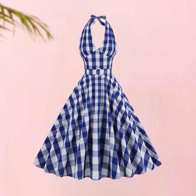 Vestido recortado para mujer corsé de algodón con cordones vestido oscilante cinturón con cremallera ropa de fiesta Hugtrwg Para estrenar