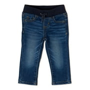 Wonder Nation Baby and Toddler Boys’ Knit Denim Jeans, Sizes 12M-5T