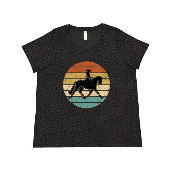 Inktastic Dressage Riding Equestrian Horse Women's Plus Size T-Shirt