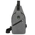 thumbnail image 2 of Bolso de pecho multifuncional para hombre Mochila de mensajero | Bandolera de hombro casual de moda | Lona resistente al agua | Carga USB | Antirrobo | Gran capacidad | Viaja todos los días, 2 of 5