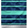 thumbnail image 1 of Soimoi Tissu Poly Georgette Rayé & Imprimé Paisley pour Couture, Largeur 52 Pouces, 1 of 3
