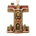 thumbnail image 5 of Gingerbread House Letter Christmas Ornament 3.15in Personalized Acrylic Xmas Tree Hanging Pendant DIY Custom 26 Alphabet Keepsake for Home Holiday Decor Gifts for Family Friends, 5 of 7