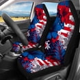thumbnail image 3 of Uourmeti American Flag Floral Print Automotive Vehicle Seat Cover Breathable Car Seat Cover Sets, Interior Compatible with Truck Trucks, 3 of 10
