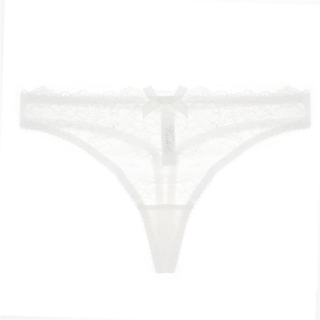 Lingerie Transparente en Maille pour Femmes Soutien-Gorge Brodé et String et Bas
