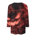 thumbnail image 4 of Halloween Shirts for Women 长袖 2026 Cute Pumpkin Ghost Bat Tunic Blouse Vintage Crew Neck Tops Casual Holiday Shirt Tops Clothes, 4 of 7