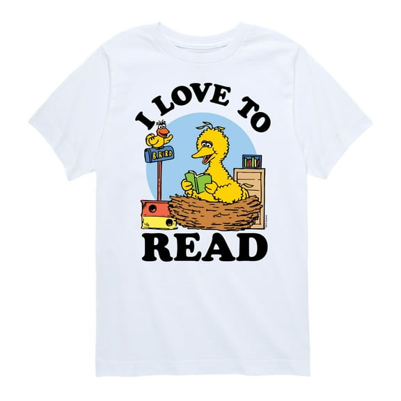 Sesame Street - I Love To Read - Toddler and Youth Short Sleeve Graphic T-Shirt