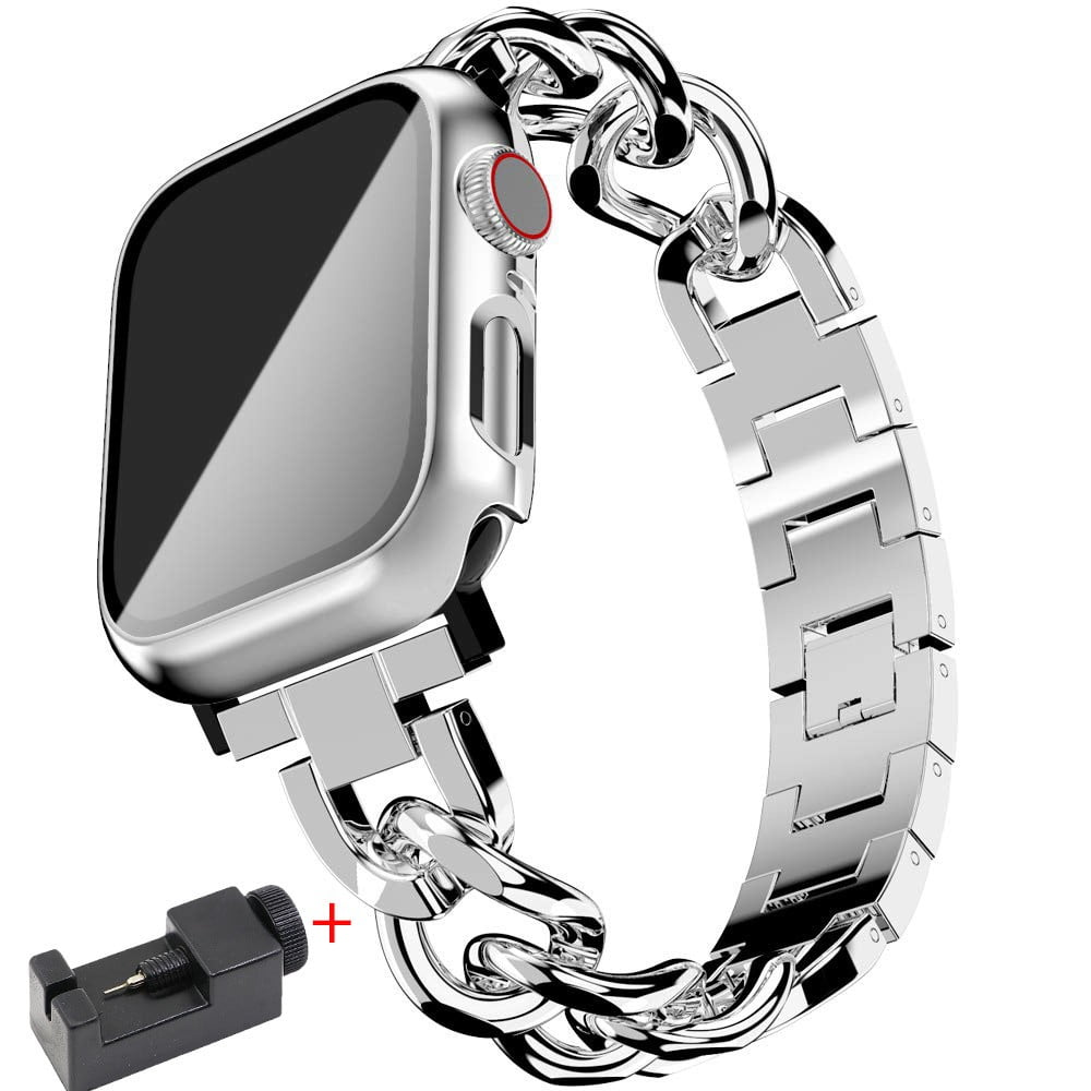 Slim Bracelet Diamond Metal Designer Apple Watch Band Strap For iWatch  Series SE 6/5/4/3/2/1 | Techypop.com