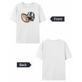 thumbnail image 6 of T Shirts for Women Short Sleeve Cotton Crewneck T-Shirt, Rugby Helmet Sport Watercolor Tee Tops Casual Basic T-Shirts, XS-5XL White XXL, 6 of 7
