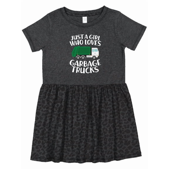 Inktastic Just a Girl Who Loves Garbage Trucks Girls Toddler Dress