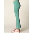 thumbnail image 2 of Made by Johnny Women's Peached Seamless Front Leggings with Inner Pocket Ankle Boot cut Yoga Pants S SAGE, 2 of 6