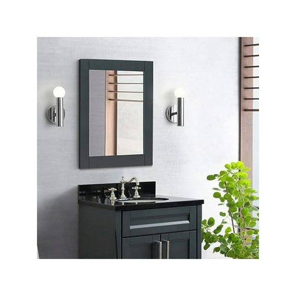 24" WOOD FRAME MIRROR IN WHITE