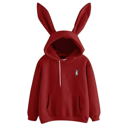 Hirigin Ladies Cute Bunny Rabbit Ears Hoodie Hoody Sweatshirt Pullover  Sweater Jumper | Walmart Canada
