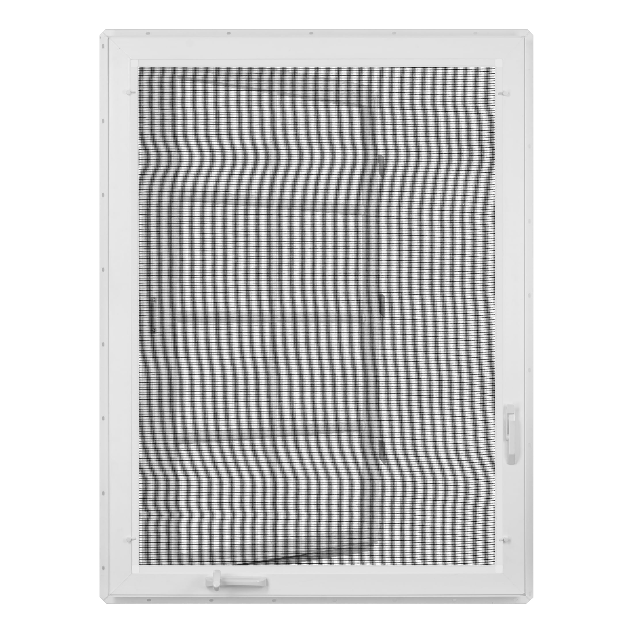 36 in. x 48 in. White Vinyl Double-Pane Insulated Left-Hand Casement Window with SDL Grids and Screen