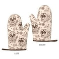 thumbnail image 2 of XMXT Silicone Oven Mitts, Ethnic Style Line Skull Thickened Non-Slip Oven Gloves, 2 Pcs, 2 of 9