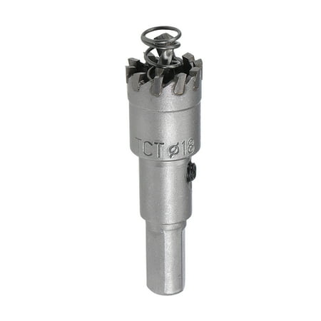 

Carbide Hole Cutter 18mm Hole Saw High Density Cemented Carbide Teeth Triangular Shank for Stainless Steel Metal