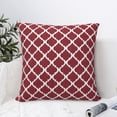thumbnail image 4 of Wukai Red Moroccan Premium Polyester Fleece Pillow Covers with Hidden Zipper Closure,Luxuriously Soft and Durable-12"x12", 4 of 7
