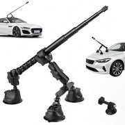 Triple Suction Cup Car Mount with 44.9" Extendable Pole, Action Camera Vehicle Mount Compatible with Insta360 X5 X4 X3, GoPro Hero 13 12 11 and DJI Osmo Action