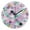 Black, variant on Pink Blue Purple Mermaid Scales Round Wall Clock Silent Analog Battery Operated Gold Pointer Home Decor 9.84" Diameter