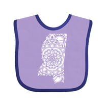 Inktastic Mississippi Silhouette Mandala Boys or Girls Baby Bib