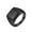 Black, variant on Unisex Stainless Steel Personality Creative Hip Hop Cool Smooth Surface Square Cut Signet Knight Ring Comfort Fit Silver Size 7