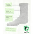 thumbnail image 3 of MeMoi Kids Unisex Ribbed Cotton Rich Crew Socks, 4, Light Gray, 3 of 12