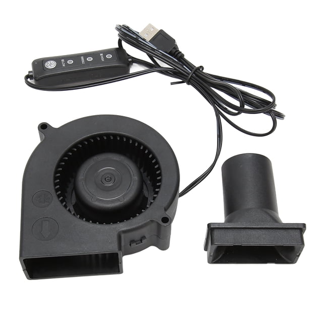 Ventilador USB de 3,8 pulgadas, 3 modos de velocidad, CC de 5 V, sin escobillas, 3800 RPM, 22 CFM, ventilador de refrigeración para PC, electrónica, impresora 3D